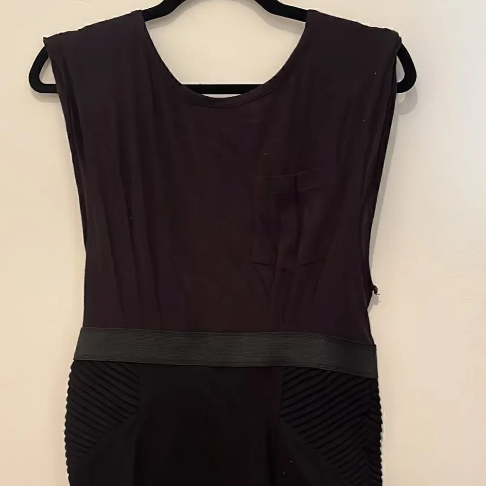 Free People size medium black t shirt dress with front pocket